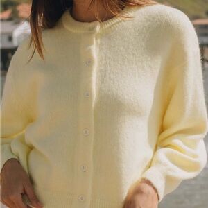 Daily Drills Button Up Sweater - Butter Yellow - XS/S